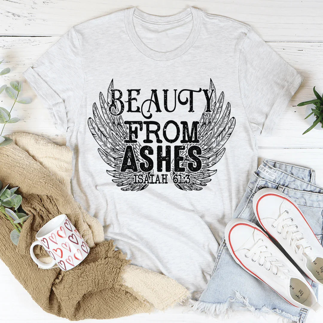 Beauty From Ashes Isaiah 61:3 Christian graphic t-shirt - view 4
