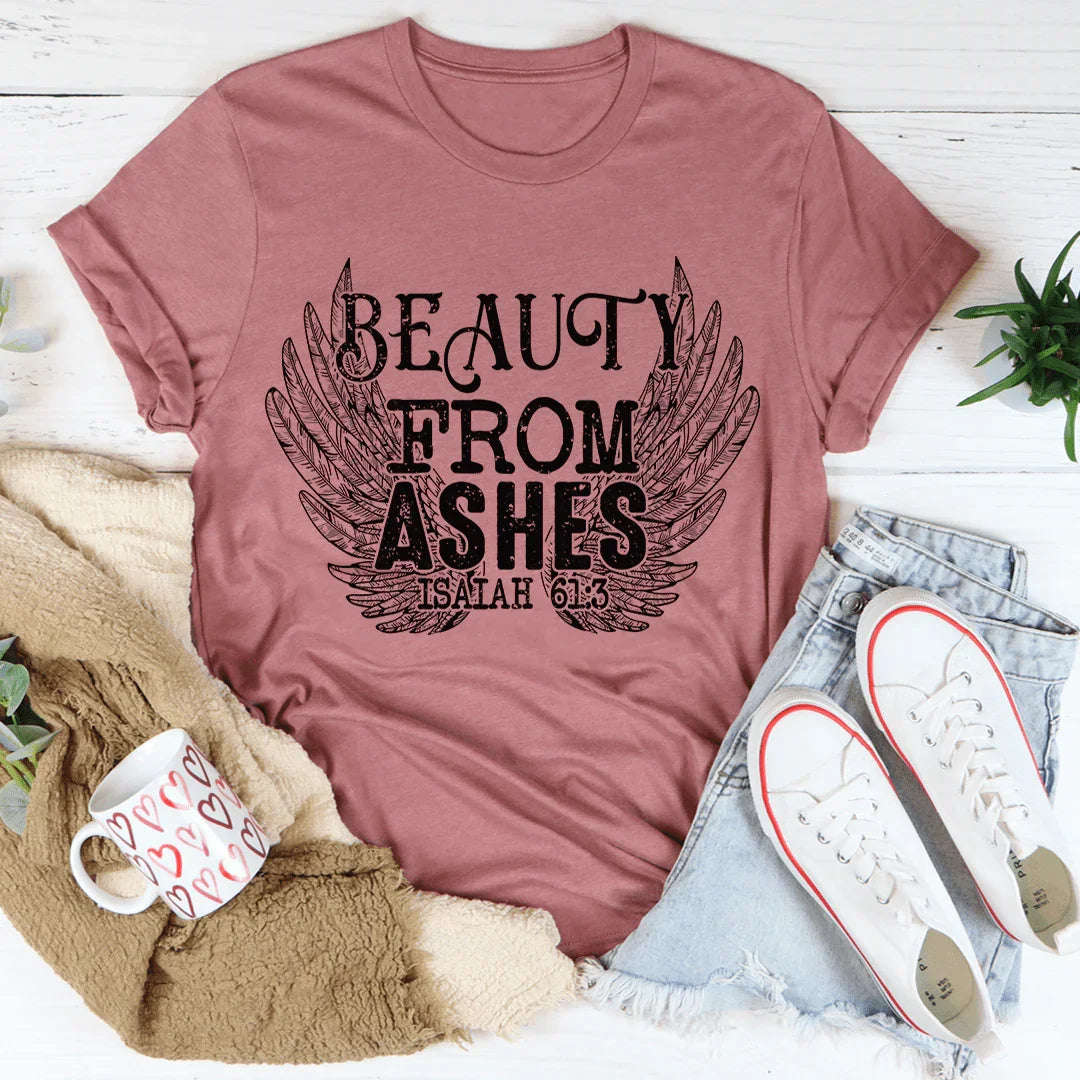Beauty From Ashes Isaiah 61:3 Christian graphic t-shirt - view 2