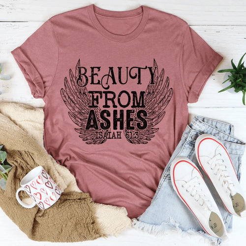 Beauty From Ashes Isaiah 61:3 Christian graphic t-shirt - view 2