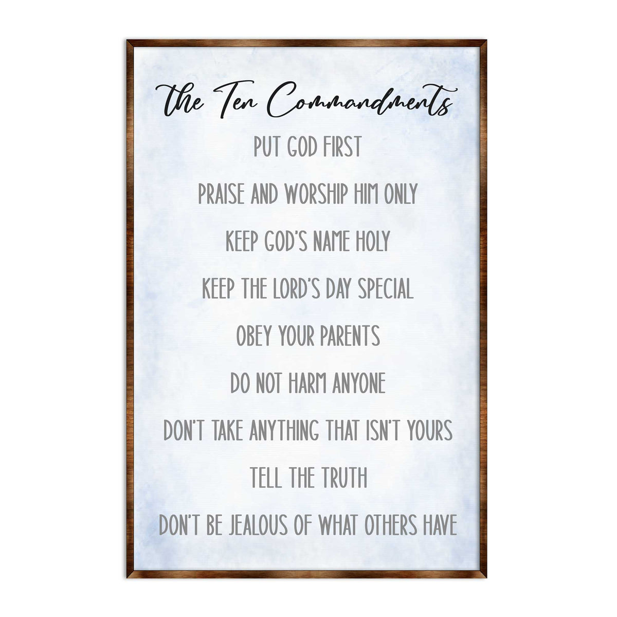 The Ten Commandments wooden Christian wall art - view 7