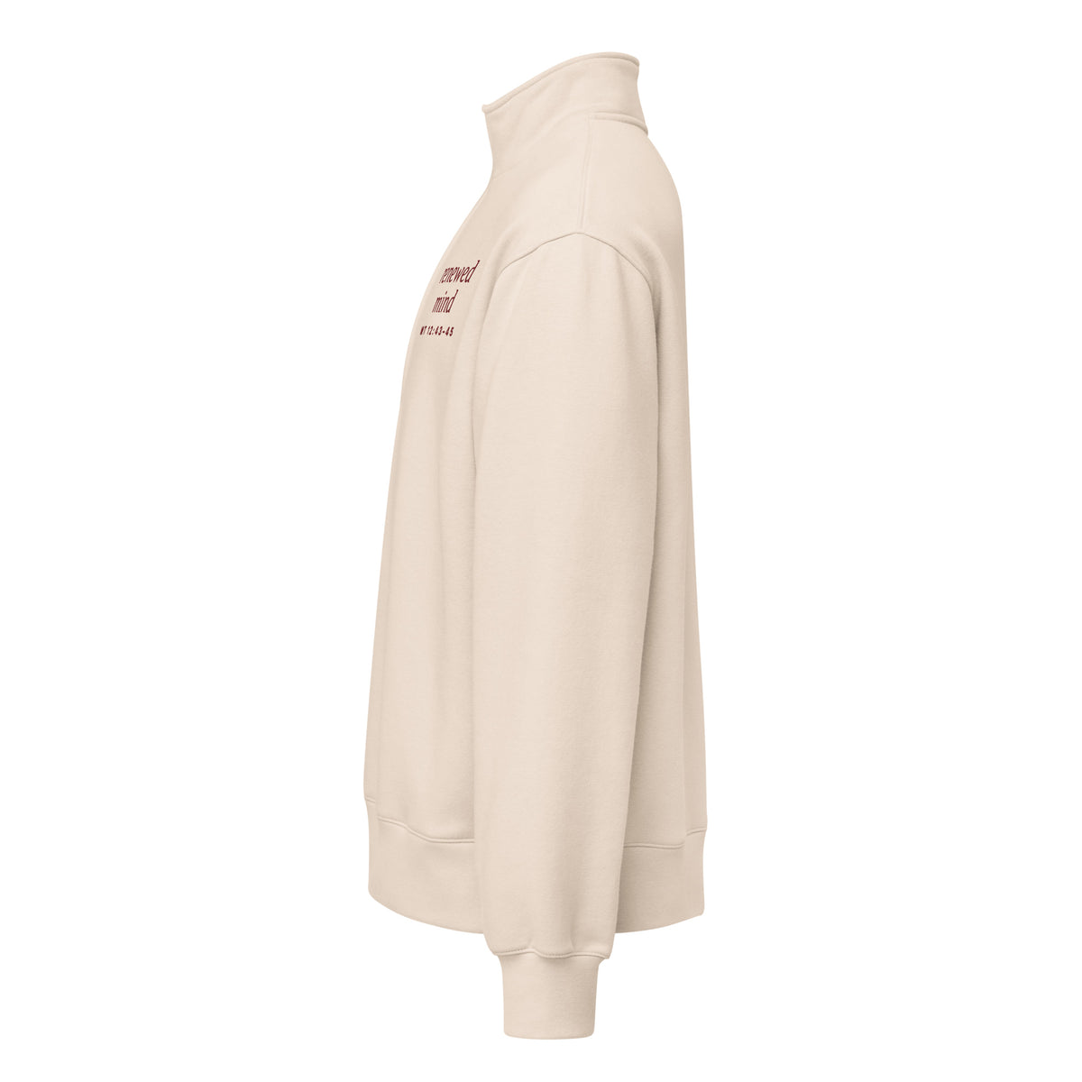 Renewed Mind embroidered heavyweight half-zip pullover - view 3